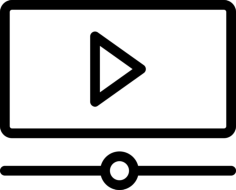 Online Video Simple Line Art Svg, Free Vectors File